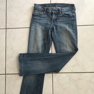 Low Waist Bootcut  Stretch Blue Jeans
